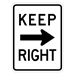 Keep Right w/ Right Arrow R4-7A Traffic Sign - R4-7A30 HIP