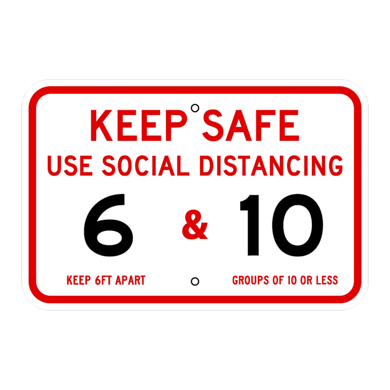 COVID19_Keep Safe Distance_12x18-sign-FirstSign