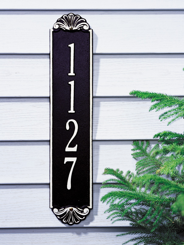 Vertical address plaque 5134 BW Shell