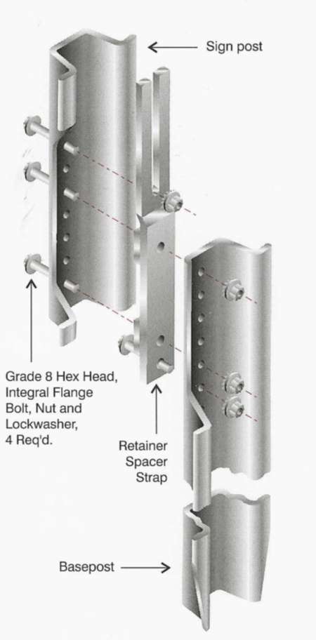 Franklin Ese-Erect Retainer spacer strap for Breakaway Post system