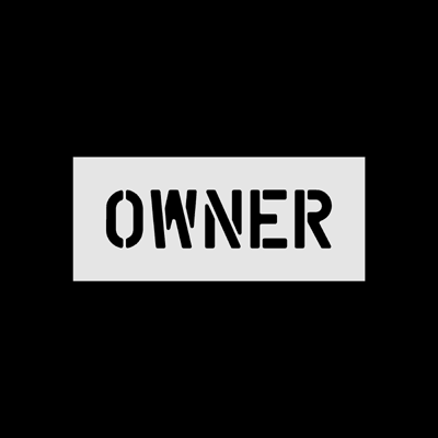 Owner 4" Stencil