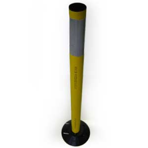 SAFE-HIT 36" YELLOW w/ AMBER WRAP & Base