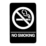 ADA No Smoking Braille Sign 9"x6"