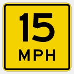 W13-1 Warning Speed Advisory plate -Reflective traffic sign