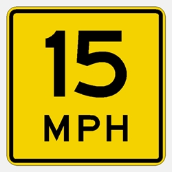 W13-1 Warning Speed Advisory plate -Reflective traffic sign