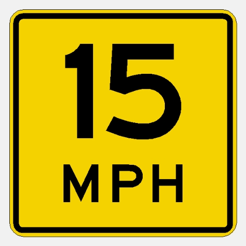 W13-1 Warning Speed Advisory plate -Reflective traffic sign