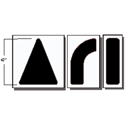 Arrow Kit  S-9036KD Large 3 pc Stencil 90" O.A.L.