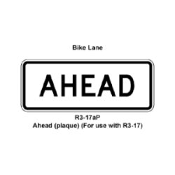 AHEAD sign 30w x 12 -HIP White-black copy-080 Alum 