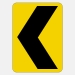 W1-8 Chevron Warning Sign  Yellow - Black