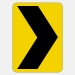 Chevron Alignment Symbol W1-8 24"x18" - W1-8 2418 HIP