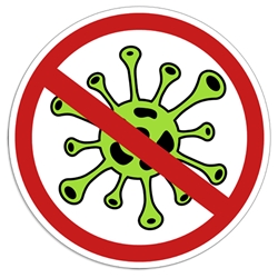 No (Anti) Coronavirus Decal / Sticker no corona virus, anti covid-19, decals, covid-19, stickers, labels