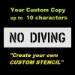 Custom stencil up to 10 characters