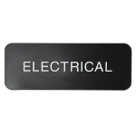 Electrical sign with ADA Braille  3x8