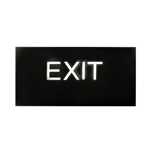 EXIT sign with ADA Braille  3x6