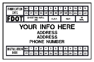 FDOT Sign Date Decals for Manufacture and Installation