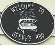 Welcome BBQ Grill Plaque Personalized