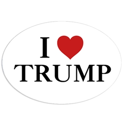 "I Love Trump" Political Election Decal i love trump, donald, trump, election, 2020, political decals,, sticker, presidential, candidate