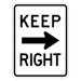 Keep Right w/ Right Arrow R4-7A Traffic Sign - R4-7A30 HIP