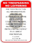 Miramar Trespass Program Sign 24"x18" Official sign  Miramar Florida, Miramar Police Trespass Program Sign, Miramar Trespass Sign, City of Miramar Tresspass Program, Broward County signs, trespass signs, Florida signs