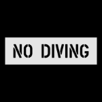 No Diving Stencil 4" copy