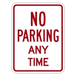No Parking Any Time sign