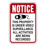 Notice Video Surveillance Sign with Camera graphic