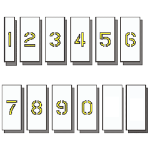 Number Stencil Kit  12 PC  -choose size Number Stencil Kit 12 pc, Number Pavement Marking Stencil Kit, 12 pc Number  stencils, Pavement Marking number stencils, Concrete number Stencils, Pagking Lot Pavement Marking Stencils, road stencils, parking lot number stencils