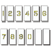 Number Stencil Kit  12 PC  -choose size - S-Number Stencil Kit 12pc2-D