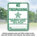 PALM BEACH SHERIFF'S NO TRESPASSING SIGN  - PBSO  STOCK 2022