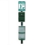 Pet waste Station with double bag holder-sign-post-waste receptacle