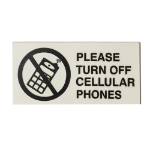 Please Turn off Cell Phone sign 3x6