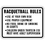 Racquetball Rules Sign 24x18 up to 5 lines of copy) RQB-24