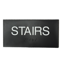 Stairs sign ADA Braille 3x6
