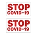 "STOP COVID-19" Decal / Sticker (Set of 2) - COR-STP-COV-RED