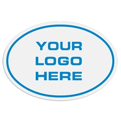 "Your Company Logo Here" Custom Decal / Sticker custom, promo, enter text, customized, your text, company logo, decal, sticker