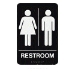 ADA Unisex Restroom 9 Braille Sign 9"x6"