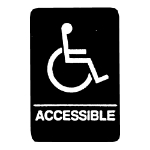 ADA Accessible symbol Braille Sign