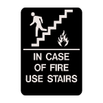 In Case Of Fire Braille Sign 9"x6"