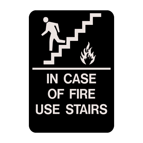 In Case Of Fire Braille Sign 9"x6"