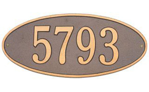 Madison Oval Address Plaque 17.5" x 7.75"