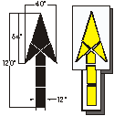Arrow Stencil Kit-Straight S-12040-KD  120 x 40 HWY-INT