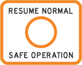 RESUME SAFE OPERATION Sign CG-5  36" x 48"