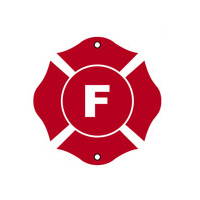 FLOOR Truss sign" F" - Fire Safety - 9"x 9" Reflective