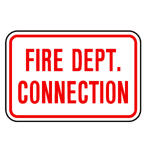 Fire Department Connection FDC 18"x12" Aluminum Sign