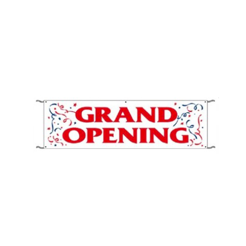 Grand Opening Banner 3 x10  with rope and grommets