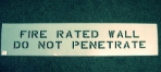 Fire Rated Wall Do Not Penetrate Stencil
