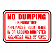 No Dumping of Furniture... 12"x18" NG-23