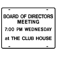 Condo or HOA Meeting Notice Sign - 5-6 lines