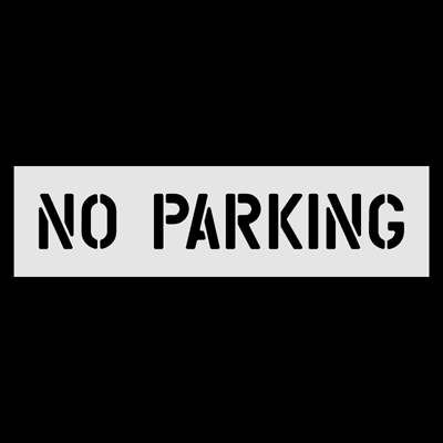 No Parking 18" Stencil Maxi 1/8"