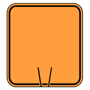 Cone Sign (Orange w/ custom message) 12"x13.25" Snap-On Blank (custom message area) Sign for Top of Traffic Cone, 12"x13.25"Cone Sign (Orange w/ custom message), osha signs, safety signs, cone signs, traffic cone signs